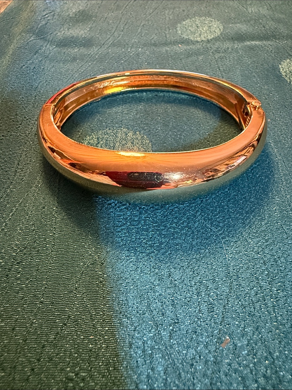 Classic Gold-Tone Dome Hinged Bangle Bracelet - Women Jewelry